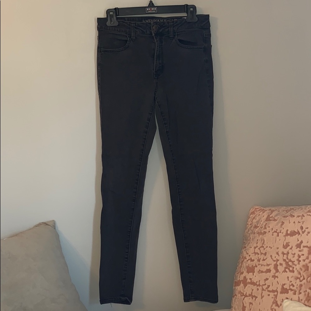 American Eagle Black Jegging High Rise Size 8